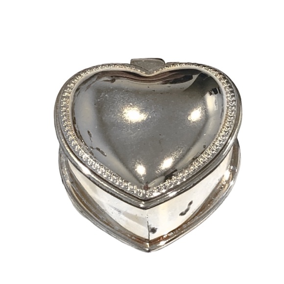 Vintage Silver Heart Candle Box